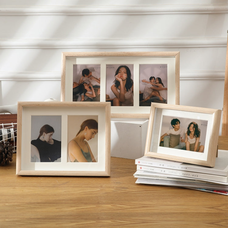 Cadre photo mural en bois avec pendule, double usage, style :, 8 pouces, deux cadres, trois cadres, quatre cadres horizontaux, quatre cadres verticaux