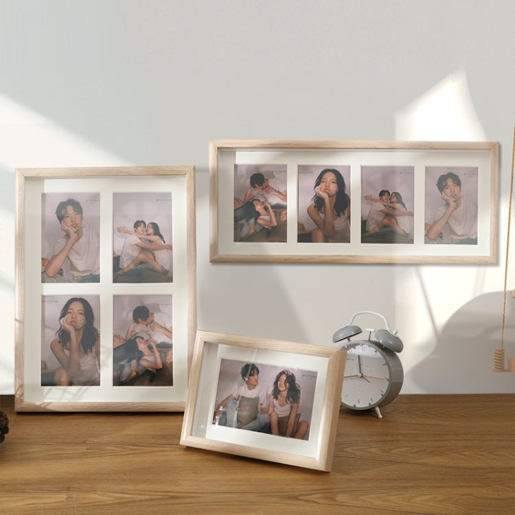 Cadre photo mural en bois avec pendule, double usage, style :, 8 pouces, deux cadres, trois cadres, quatre cadres horizontaux, quatre cadres verticaux