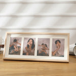 Cadre photo mural en bois avec pendule, double usage, style :, 8 pouces, deux cadres, trois cadres, quatre cadres horizontaux, quatre cadres verticaux