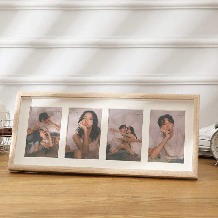Cadre photo mural en bois avec pendule, double usage, style :, 8 pouces, deux cadres, trois cadres, quatre cadres horizontaux, quatre cadres verticaux