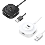 Hub USB2.0 4 ports haute vitesse Jasoz, station d'accueil 1 vers 4, noir 0,3m, noir 0,5m, noir 1,2m, blanc 0,3m, blanc 0,5m, blanc 1,2m