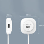 Hub USB2.0 4 ports haute vitesse Jasoz, station d'accueil 1 vers 4, noir 0,3m, noir 0,5m, noir 1,2m, blanc 0,3m, blanc 0,5m, blanc 1,2m