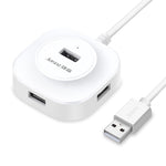 Hub USB2.0 4 ports haute vitesse Jasoz, station d'accueil 1 vers 4, noir 0,3m, noir 0,5m, noir 1,2m, blanc 0,3m, blanc 0,5m, blanc 1,2m