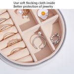 SH789-12 Boîte de rangement à bijoux simple en cuir PU, Blanc, Rose clair, Or champagne