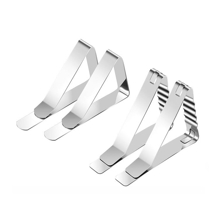 30 PCS Attache Nappe en Acier Inoxydable Pince de Table Triangle Pince Flexible de Pique-nique, 30 PCS (Classique), 30 PCS (Ondulé)