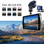 Enregistreur de Conduite Vidéo Avant et Arrière Double Objectif HD 1080P Vision Nocturne Écran 4 pouces, 1080P