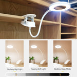 Lampe de Bureau à Pince YAGE YG-8102 2W 18 LED Interrupteur Tactile Gradation 3 Niveaux Protection des Yeux Lumière LED