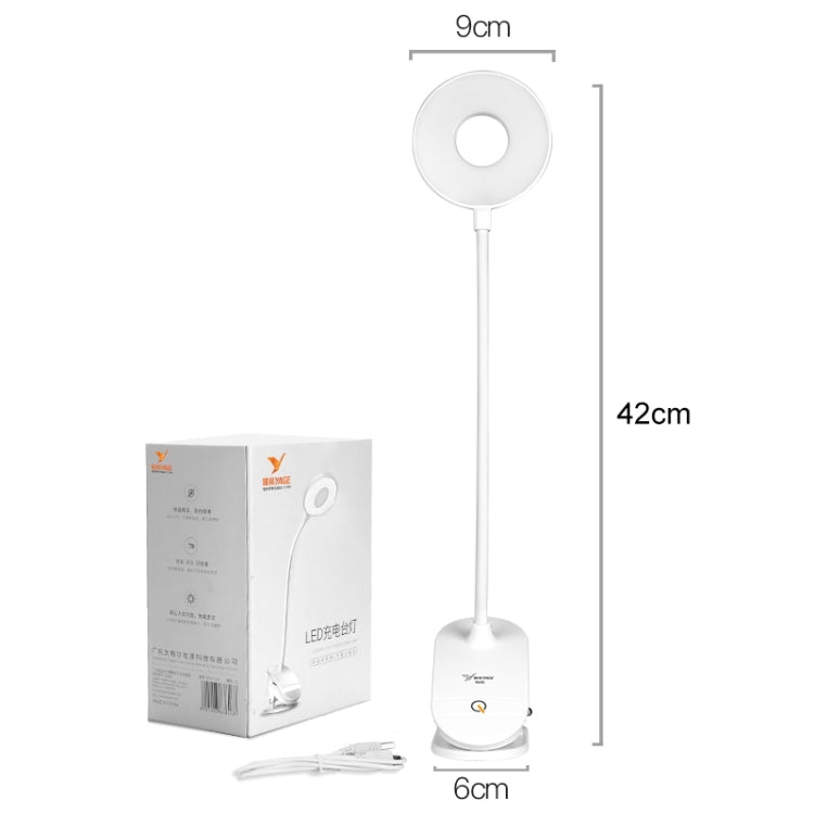 Lampe de Bureau à Pince YAGE YG-8102 2W 18 LED Interrupteur Tactile Gradation 3 Niveaux Protection des Yeux Lumière LED