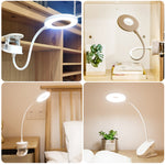 Lampe de Bureau à Pince YAGE YG-8102 2W 18 LED Interrupteur Tactile Gradation 3 Niveaux Protection des Yeux Lumière LED