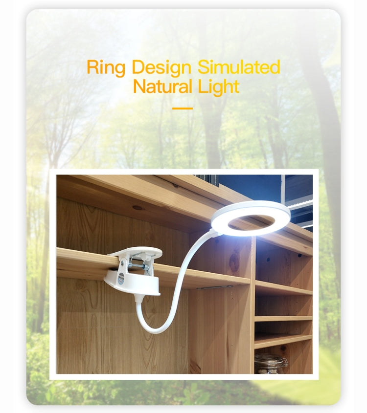Lampe de Bureau à Pince YAGE YG-8102 2W 18 LED Interrupteur Tactile Gradation 3 Niveaux Protection des Yeux Lumière LED