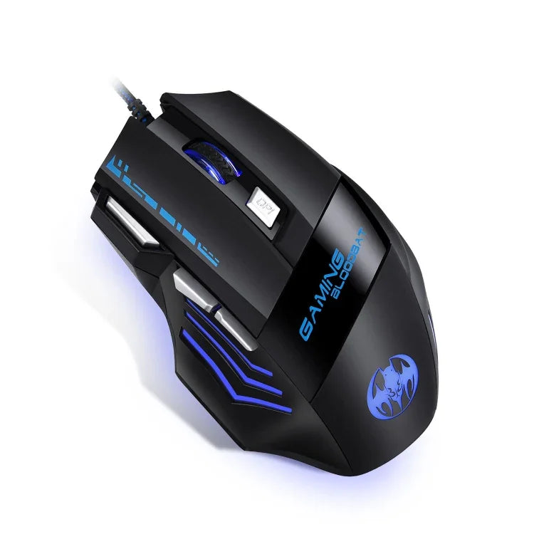 SOURIS DE JEUX GAMING BLOODBAT GM02 7 Boutons Filaire USB Optoélectronique Lumières Respiratoires Numériques