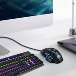 SOURIS DE JEUX GAMING BLOODBAT GM02 7 Boutons Filaire USB Optoélectronique Lumières Respiratoires Numériques