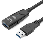 Câble d'extension USB 3.0 mâle vers femelle D.Y.TECH, double blindage, câble de données avec puce, longueur : 10m, 15m