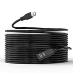 Câble d'extension USB 3.0 mâle vers femelle D.Y.TECH, double blindage, câble de données avec puce, longueur : 10m, 15m