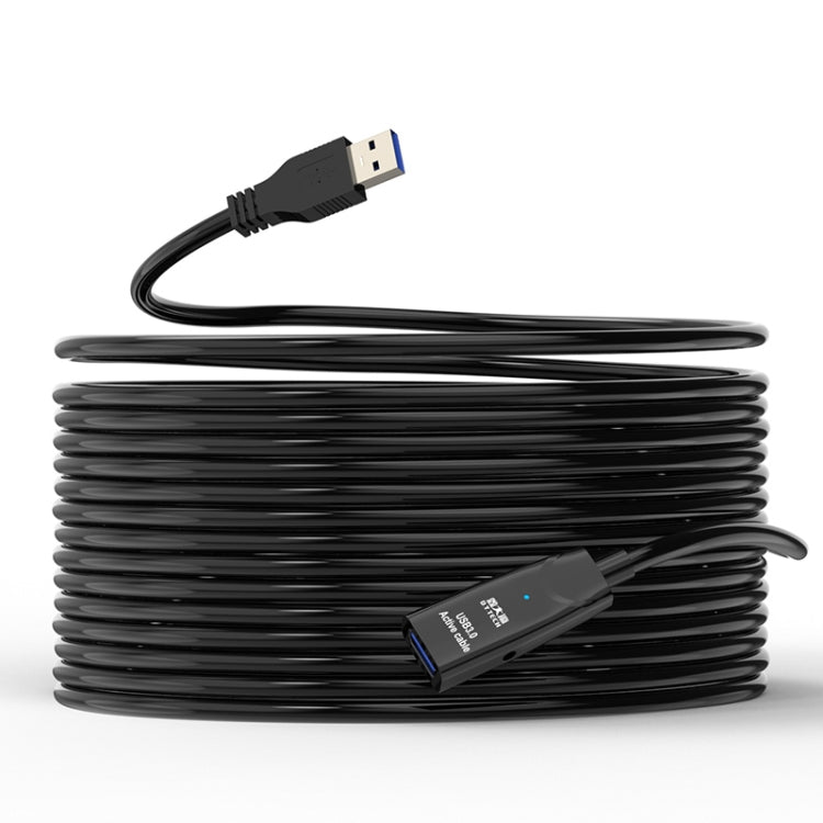 Câble d'extension USB 3.0 mâle vers femelle D.Y.TECH, double blindage, câble de données avec puce, longueur : 10m, 15m