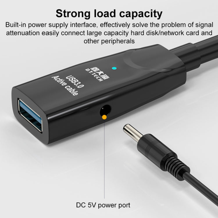Câble d'extension USB 3.0 mâle vers femelle D.Y.TECH, double blindage, câble de données avec puce, longueur : 10m, 15m