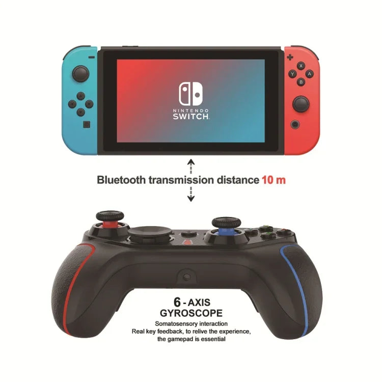 Manette de jeu sans fil avec réveil pour Nintendo Switch/Android/IOS/PC, Style : S818 Vert Noir