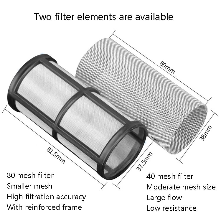 Filtre en plastique avant pour tuyau d'eau Purificateur d'eau d'irrigation de jardin, Spécification :, Interface 4 points 40 mailles