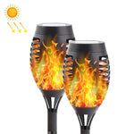 2 LAMPES SOLAIRES À FLAMME POUR COUR EXTÉRIEURE, PARC, PELOUSE, DÉCORATION, ÉCLAIRAGE PAYSAGER ÉTANCHE