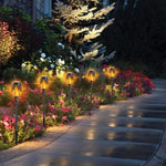 2 LAMPES SOLAIRES À FLAMME POUR COUR EXTÉRIEURE, PARC, PELOUSE, DÉCORATION, ÉCLAIRAGE PAYSAGER ÉTANCHE