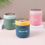 Tasse à Soupe Scellée à Isolation Thermique Portable avec Couvercle Boîte à Déjeuner Petit-déjeuner pour Employés de Bureau, Rose, Bleu, Vert