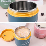 Tasse à Soupe Scellée à Isolation Thermique Portable avec Couvercle Boîte à Déjeuner Petit-déjeuner pour Employés de Bureau, Rose, Bleu, Vert