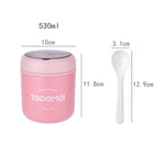 Tasse à Soupe Scellée à Isolation Thermique Portable avec Couvercle Boîte à Déjeuner Petit-déjeuner pour Employés de Bureau, Rose, Bleu, Vert