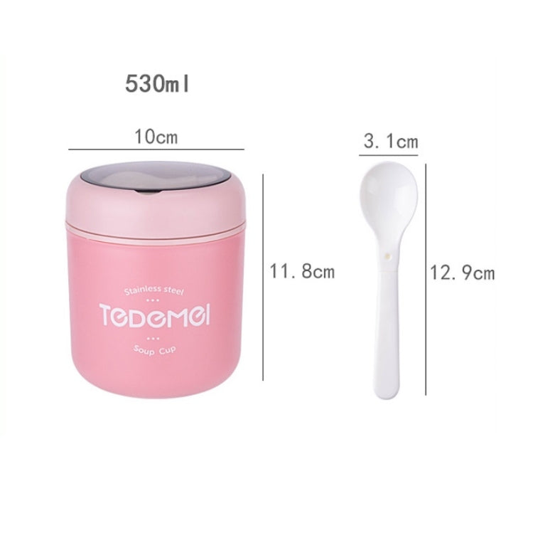 Tasse à Soupe Scellée à Isolation Thermique Portable avec Couvercle Boîte à Déjeuner Petit-déjeuner pour Employés de Bureau, Rose, Bleu, Vert