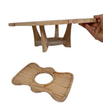 Table de pique-nique extérieure en bois avec porte-bouteilles pliable, Table pliante