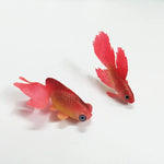 Décorations d'aquarium simulant des poissons lumineux écologiques en silicone coloré, 1 Betta rouge, 2 Betta brun, 3 Betta bleu, 4 Poisson rouge bleu, 5 Poisson rouge rouge, 6 Poisson rouge brun