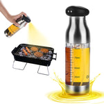 Bouteille pulvérisateur d'huile en acier inoxydable, pulvérisateur d'huile et de vinaigre pour barbecue, flacon pulvérisateur à pression.
