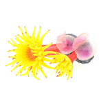 Décoration de paysage simulant fond marin pour aquarium, mollusques, corail, arbre de mer en silicone, Jaune, Blanc