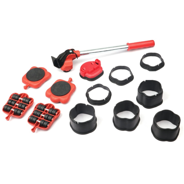 Kit d'outils de déménagement à hauteur réglable avec rouleau de déménagement pour meubles lourds de type levier, 13 pièces/ensemble, 5 pièces/ensemble