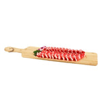Planche en bois de bambou pour fondue, vaisselle, plateau à bœuf et agneau, fournitures de magasin de fondue, rectangulaire 4020, rectangulaire 4516, circulaire 3624, circulaire 3826, circulaire 4429