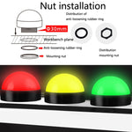 Indicateur étanche hémisphérique LED d'alarme de lumière d'avertissement tricolore de sécurité 24V, Style 1, Style 2