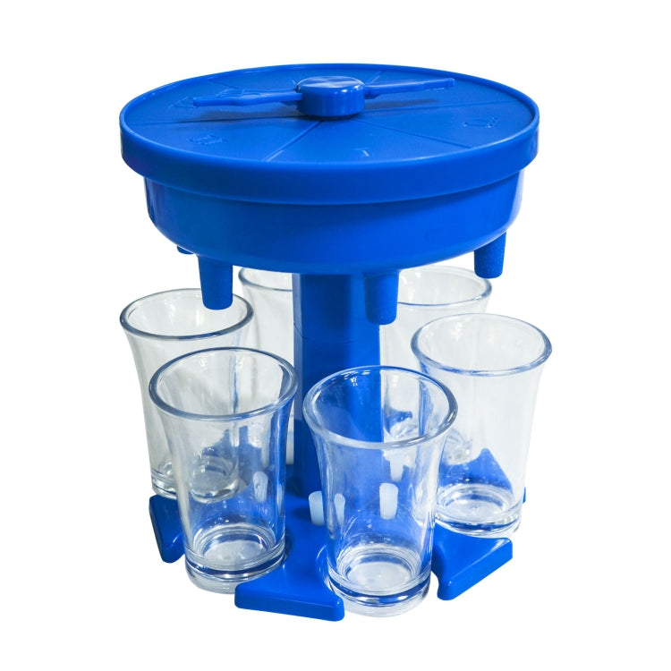 Distributeur de vin 6 tasses, verseur automatique avec plateau tournant de jeu, Style :, rond bleu avec tasse transparente, rond bleu avec tasse colorée, rond gris avec tasse transparente, rond gris avec tasse colorée, rond marron avec tasse transparente