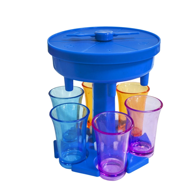 Distributeur de vin 6 tasses, verseur automatique avec plateau tournant de jeu, Style :, rond bleu avec tasse transparente, rond bleu avec tasse colorée, rond gris avec tasse transparente, rond gris avec tasse colorée, rond marron avec tasse transparente