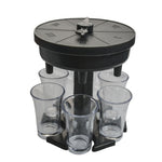 Distributeur de vin 6 tasses, verseur automatique avec plateau tournant de jeu, Style :, rond bleu avec tasse transparente, rond bleu avec tasse colorée, rond gris avec tasse transparente, rond gris avec tasse colorée, rond marron avec tasse transparente