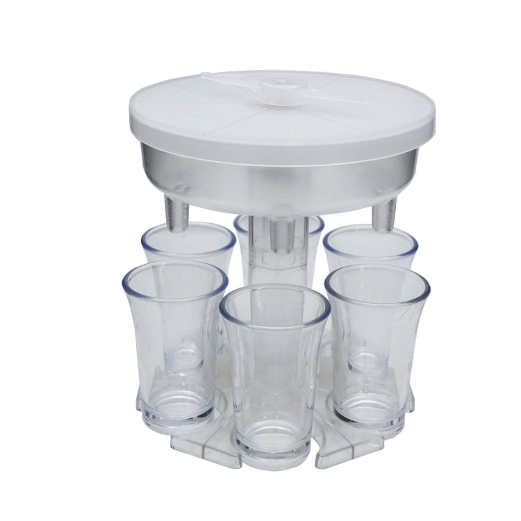 Distributeur de vin 6 tasses, verseur automatique avec plateau tournant de jeu, Style :, rond bleu avec tasse transparente, rond bleu avec tasse colorée, rond gris avec tasse transparente, rond gris avec tasse colorée, rond marron avec tasse transparente
