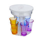 Distributeur de vin 6 tasses, verseur automatique avec plateau tournant de jeu, Style :, rond bleu avec tasse transparente, rond bleu avec tasse colorée, rond gris avec tasse transparente, rond gris avec tasse colorée, rond marron avec tasse transparente