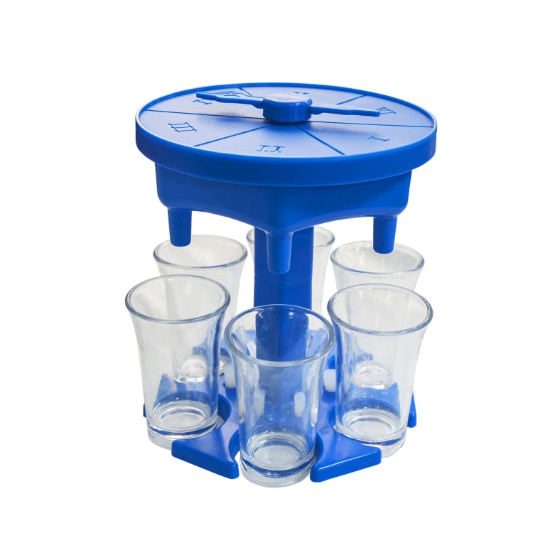 Distributeur de vin 6 tasses, verseur automatique avec plateau tournant de jeu, Style :, rond bleu avec tasse transparente, rond bleu avec tasse colorée, rond gris avec tasse transparente, rond gris avec tasse colorée, rond marron avec tasse transparente