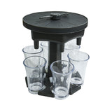 Distributeur de vin 6 tasses, verseur automatique avec plateau tournant de jeu, Style :, rond bleu avec tasse transparente, rond bleu avec tasse colorée, rond gris avec tasse transparente, rond gris avec tasse colorée, rond marron avec tasse transparente