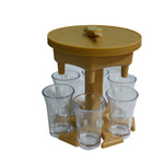Distributeur de vin 6 tasses, verseur automatique avec plateau tournant de jeu, Style :, rond bleu avec tasse transparente, rond bleu avec tasse colorée, rond gris avec tasse transparente, rond gris avec tasse colorée, rond marron avec tasse transparente