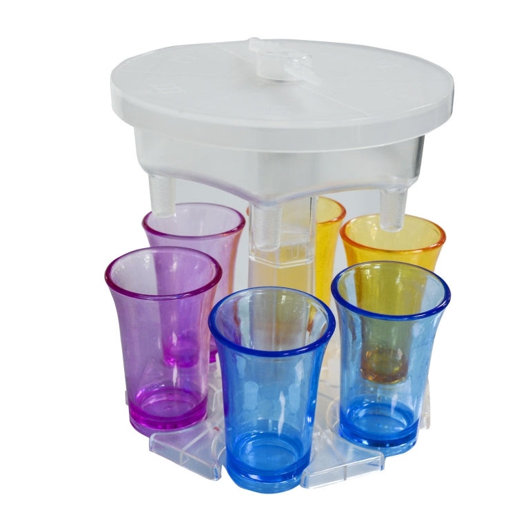 Distributeur de vin 6 tasses, verseur automatique avec plateau tournant de jeu, Style :, rond bleu avec tasse transparente, rond bleu avec tasse colorée, rond gris avec tasse transparente, rond gris avec tasse colorée, rond marron avec tasse transparente