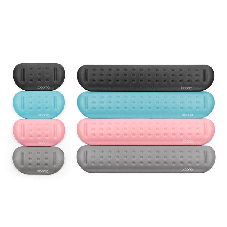 Baona Silicone Memory Cotton Wrist Pad Massage Hole Keyboard Mouse Pad, Style:, Mouse Pad (Blue), Mouse Pad (Gray), Mouse Pad (Pink), Medium Keyboard Rest (Blue), Medium Keyboard Rest (Gray), Medium Keyboard Rest (Black), Large Keyboard Rest (Blue)