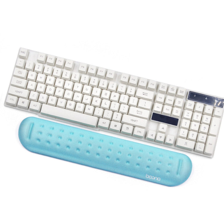 Baona Silicone Memory Cotton Wrist Pad Massage Hole Keyboard Mouse Pad, Style:, Mouse Pad (Blue), Mouse Pad (Gray), Mouse Pad (Pink), Medium Keyboard Rest (Blue), Medium Keyboard Rest (Gray), Medium Keyboard Rest (Black), Large Keyboard Rest (Blue)