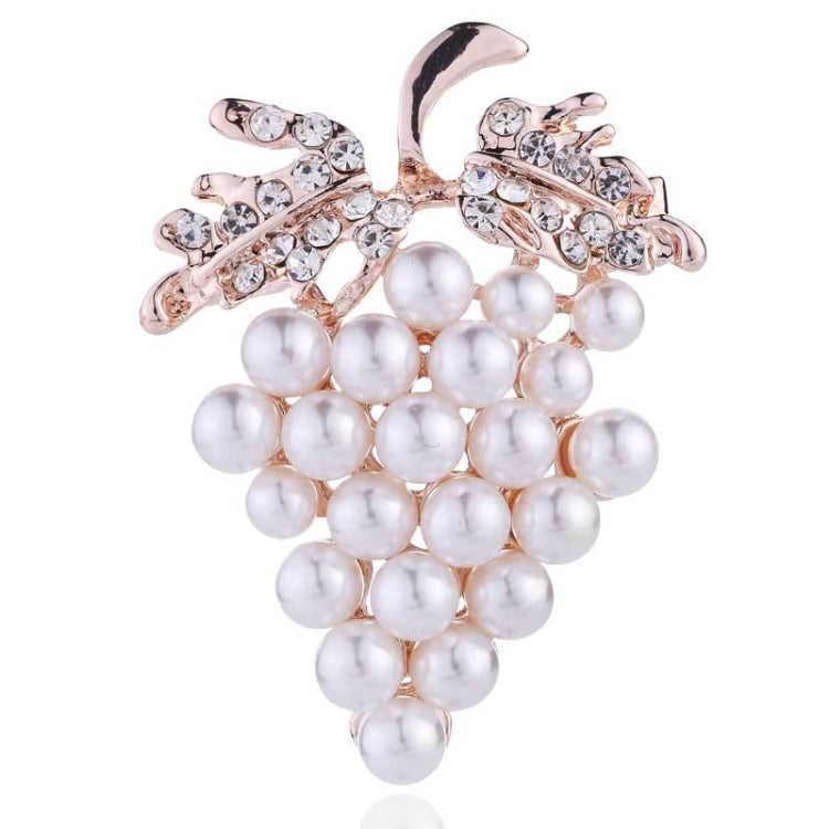Broches diamant raisin, épingle perle sauvage pour vêtements féminins, Raisin