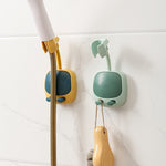 2 PCS Support de Douche Mural Sans Perçage, Support de Pommeau de Douche Fixe et Réglable, pour Salle de Bain, Bleu, Jaune, Vert, Blanc, Noir