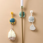 2 PCS Support de Douche Mural Sans Perçage, Support de Pommeau de Douche Fixe et Réglable, pour Salle de Bain, Bleu, Jaune, Vert, Blanc, Noir