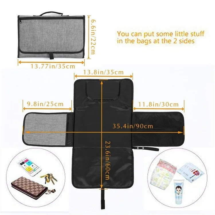 Matelas à Langer Portable Table à Langer Multifonction Sac Imperméable